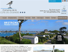Tablet Screenshot of campingcotedeslegendes.com